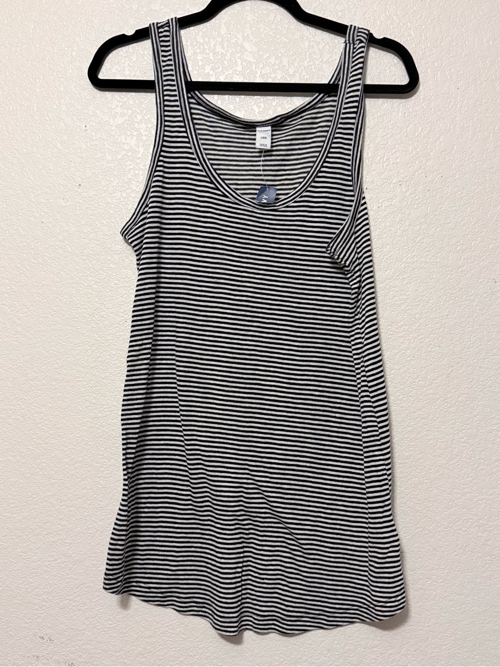Old Navy Black & White Striped Tank Dress 0179